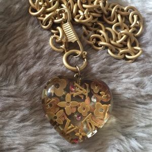 Louis Vuitton resin charm necklace
